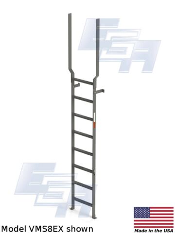 Vertical Fixed Ladder with Handrail Extensions - VMS8EX