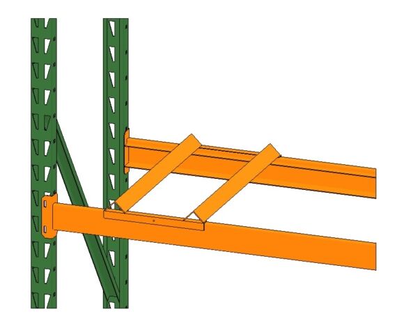 DC4220 Pallet Rack Drum Cradle on Pallet Racking