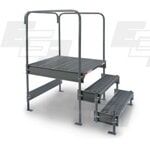 Custom work platform with handrails Style 2