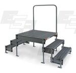 custom work platform dual access steps Style 3
