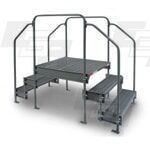 dual access work platform with handrails on each side Style 9