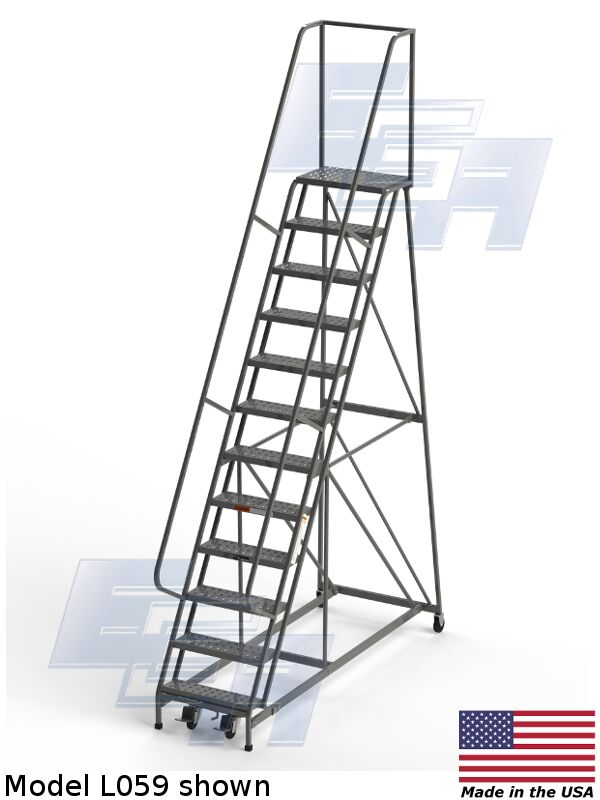 Industrial Rolling Ladders | Square Tube | EGA Products, Inc.