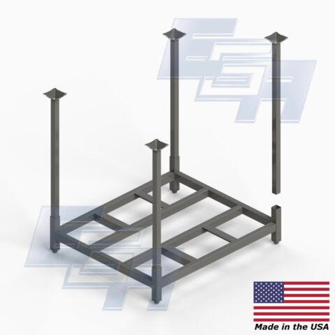 Stack Rack with Removable Post 4-way Stack Rack Portable Stacking Rack EGA Stacking Returnable Rack